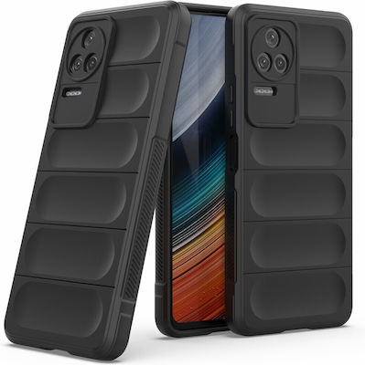 Θήκη Xiaomi Poco F4 5G Mad Mask Rugged Armor από σκληρό Premium TPU γκρι ανοιχτό