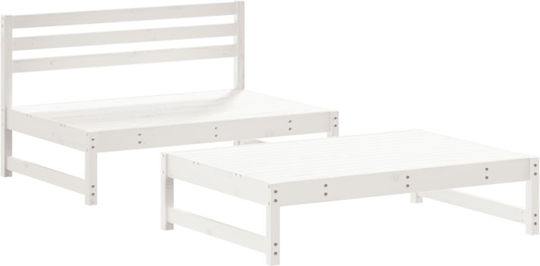 Garten- und Outdoor-Möbelsets Wohnzimmer Typsatz 2 Stück Weiß Garten- und Outdoor-Möbelsets Wohnzimmer Typsatz 2 Stück Weiß