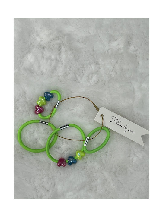 Kids Hair Tie Set Green 4pcs 5120247