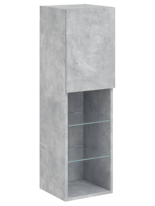 Wohnzimmer TV-Einheit Grey mit Beleuchtung L120xB30xH150cm