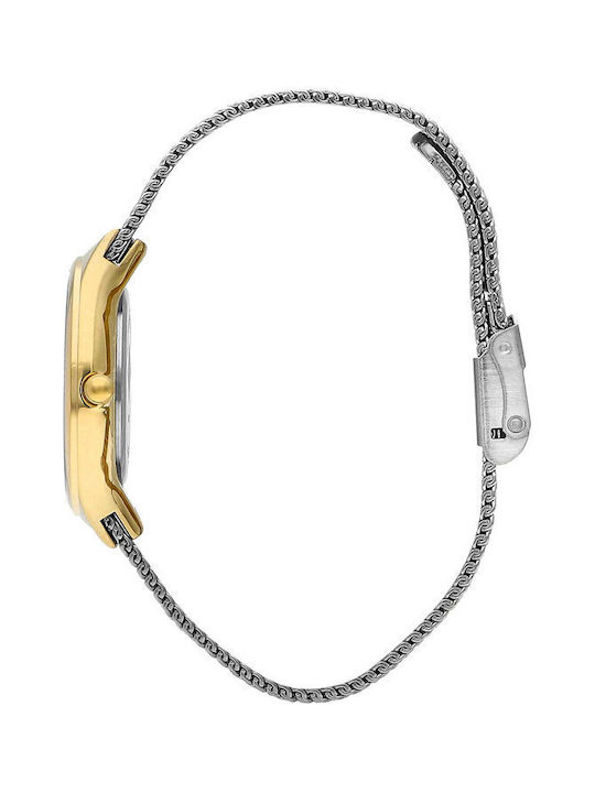 Lee Cooper Crystals Uhr mit Silber Metallarmband