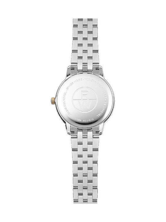 Raymond Weil Damen Uhr mit Rose Gold / Rose Gold / Silber / Silber Metallarmband
