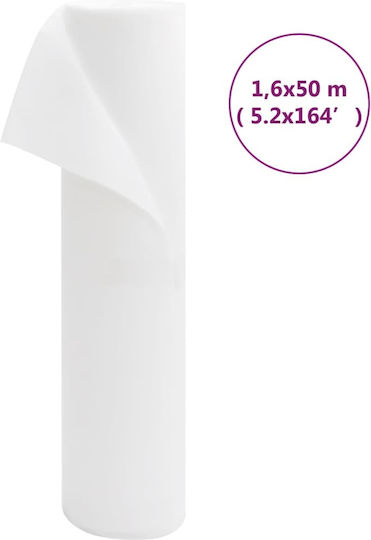 vidaXL 364858 Antifreeze Cover Fabric 70gr/m² 1.6x50m White