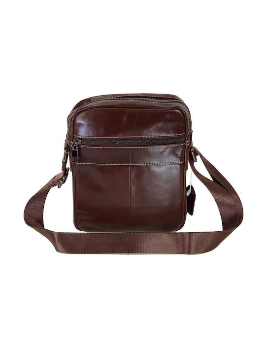 AC Leder Herrentasche Schulter / Crossbody Braun