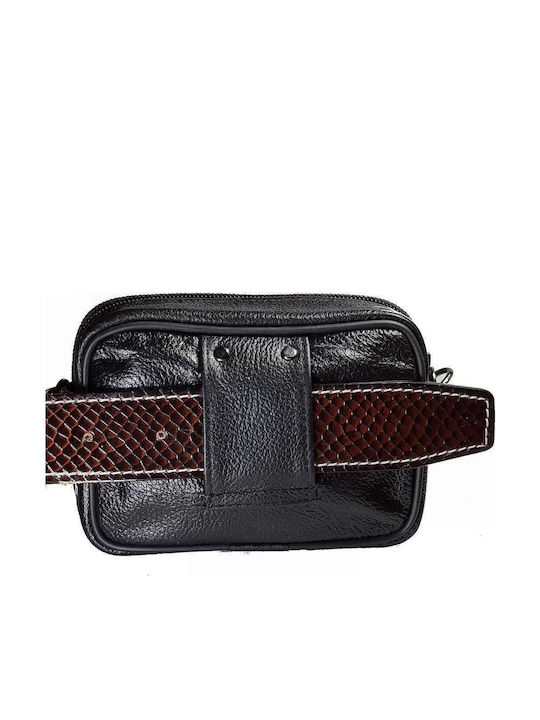 Piele Geantă pentru bărbați De umăr / tip crossbody Neagră