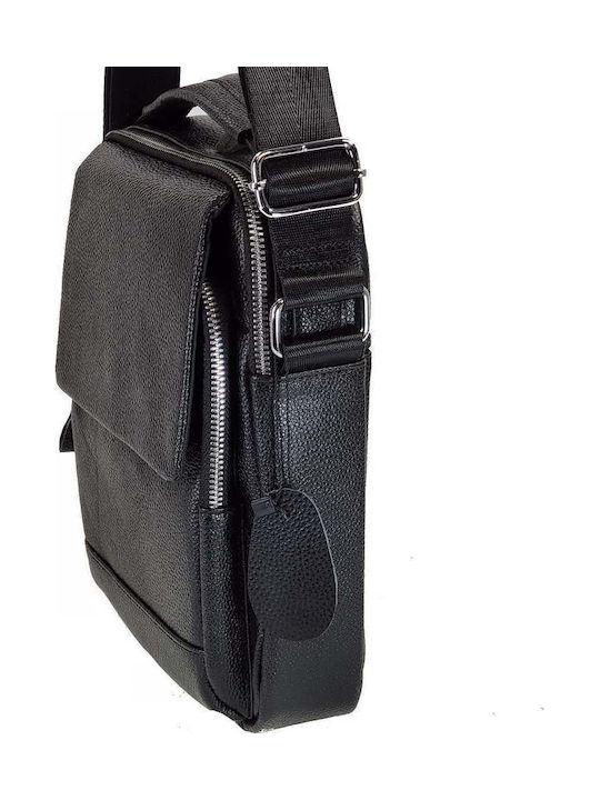 Piele Geantă pentru bărbați De umăr / tip crossbody Neagră