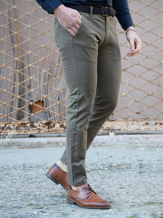 Trousers Chino in Slim Fit Olive
