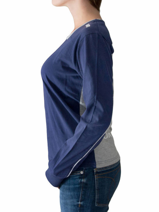 Uyn Sports Bluză Sportivă pentru Femei Mânecă lungă Albastru marin