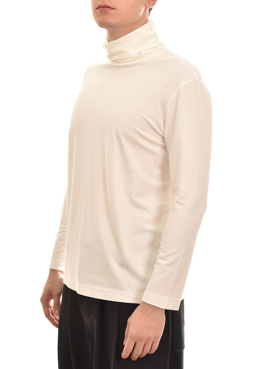 Diverse System Men's Long Sleeve Blouse Turtleneck Ecru