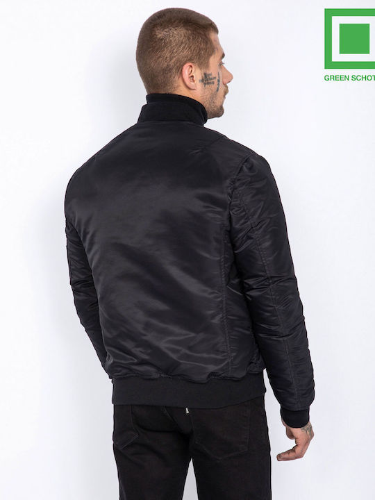 Schott Herren Winter Jacke Bomber Schwarz