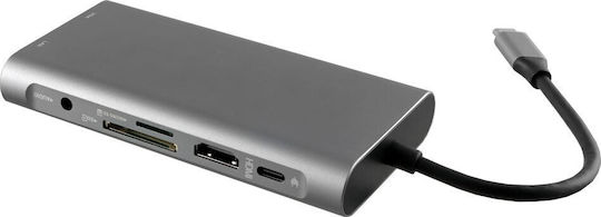 NSP N17 USB-C Docking Station with HDMI 4K PD Ethernet Gray