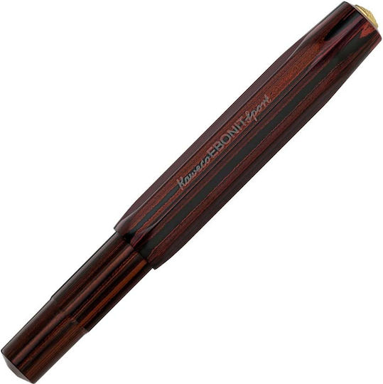 Kaweco Sport Подредба Писалка Medium Кафява Дървена с Червено Мастило