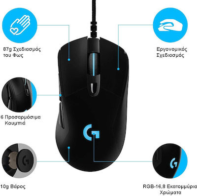 Logitech G403 Hero RGB Gaming Mouse 25000 DPI Black