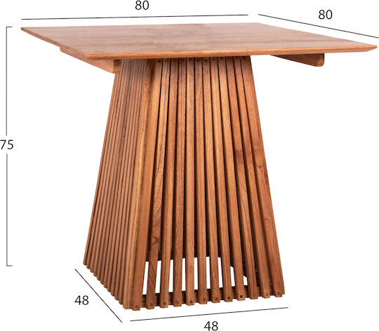 Frantz Τετράγωνο Τραπεζαρίας ΜΑΣΙΦ MINDI 80x80x75εκ. Frantz Τετράγωνο Τραπεζαρίας ΜΑΣΙΦ MINDI 80x80x75εκ.
