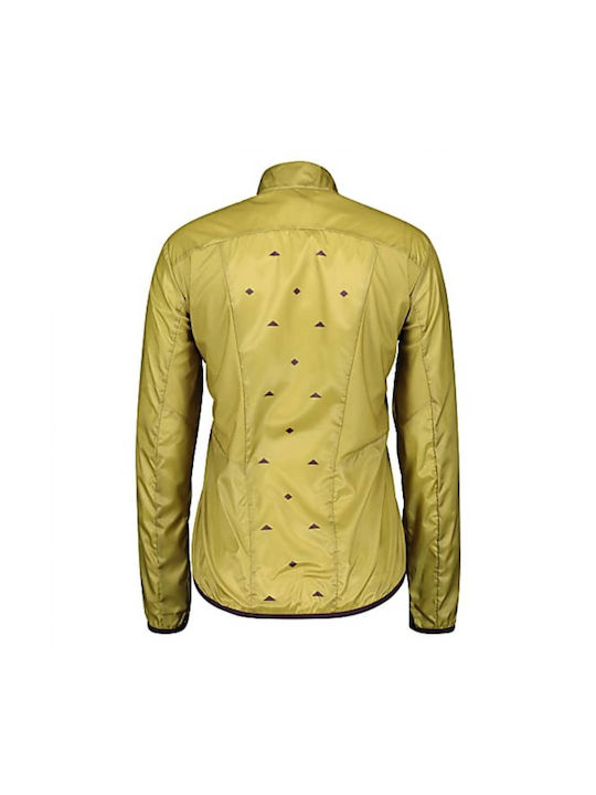 Scott Frauen Fahrrad-Windjacke Langarm Gold