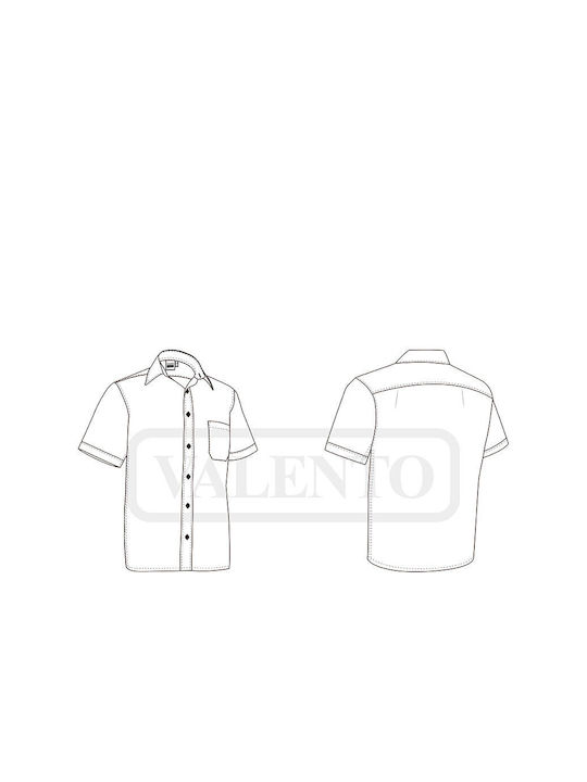 Valento Oporto Short Sleeve Work Shirt White