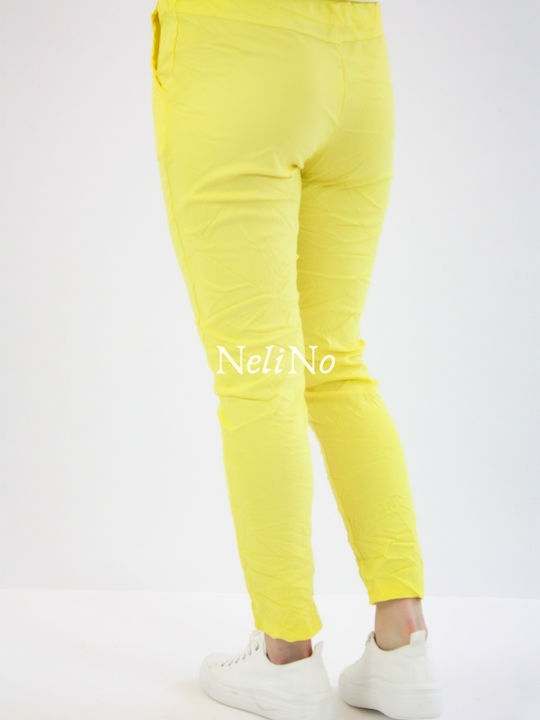 Brak Femei Tesatura Pantaloni Yellow