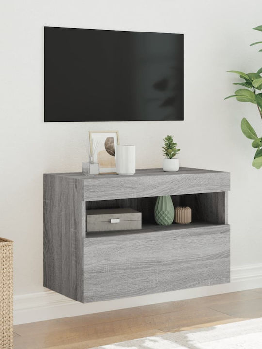 TV-Ständer Grau Sonoma M60xP30xH40cm