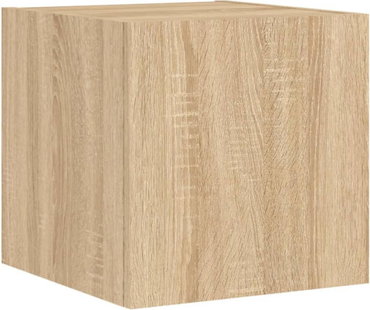 Wall Living Room Display Cabinet made of Particleboard with Glass & Lighting Sonoma Oak 30.5x35x30cm Wall Living Room Display Cabinet made of Particleboard with Glass & Lighting Sonoma Oak 30.5x35x30cm