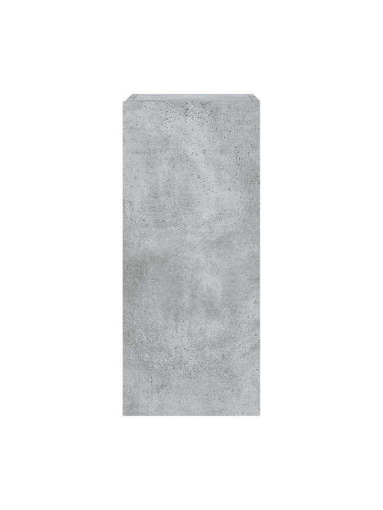 Wand Wohnzimmer Vitrine aus Spanplatte mit Glas & Beleuchtung Grey 30.5x35x70cm