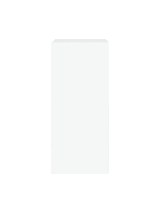 Wall Living Room Display Cabinet made of Particleboard with Glass & Lighting White 30.5x35x70cm