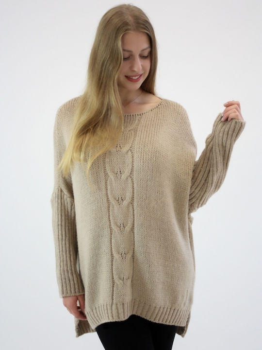 Brak Women's Long Sleeve Sweater Beige