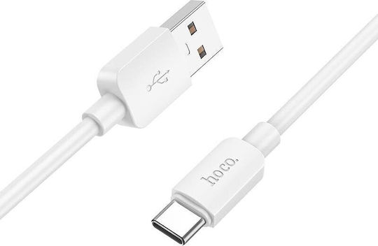 Hoco X96 USB 2.0 Cable USB-C Male - USB-A 27W PD White 1m HC-X96TWH