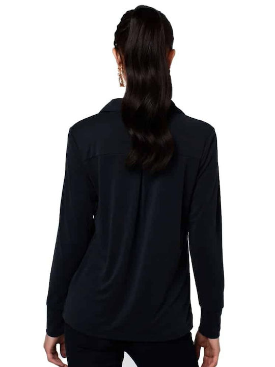 Rut & Circle Women's Long Sleeve Shirt Black