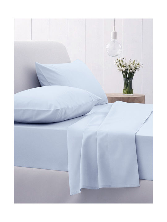 Sunshine Feelings Pillowcase Set with Envelope Cover Light Blue 50x70cm.