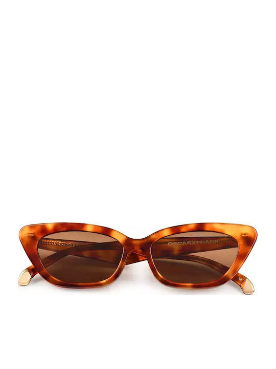 Oscar & Frank Orchard Road Women's Sunglasses with Brown Tartaruga Plastic Frame and Brown Lens
