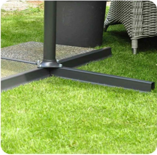 Hängender Rundschreiben Aluminium Garten- und Terrassen-Sonnenschirm Grün Φ3m