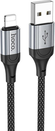 Hoco X102 Braided USB-A to Lightning Cable Μαύρο 1m (HC-X102LBK)