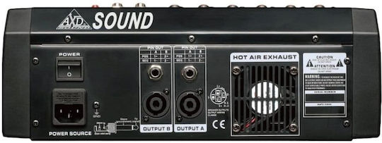 AXD Sound TE600 170Watt Αυτοενισχυόμενος Αναλογικός Μίκτης 16 Καναλιών & Bluetooth