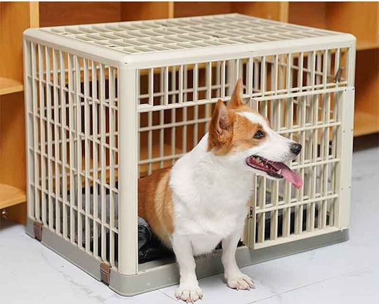 Vesta Dog Wire Cage Large Beige Heavy Duty 96x66x74cm