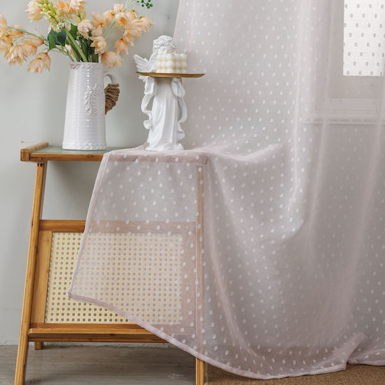Whitegg K0142-1 με Τρέσα Ροζ 270x300εκ.