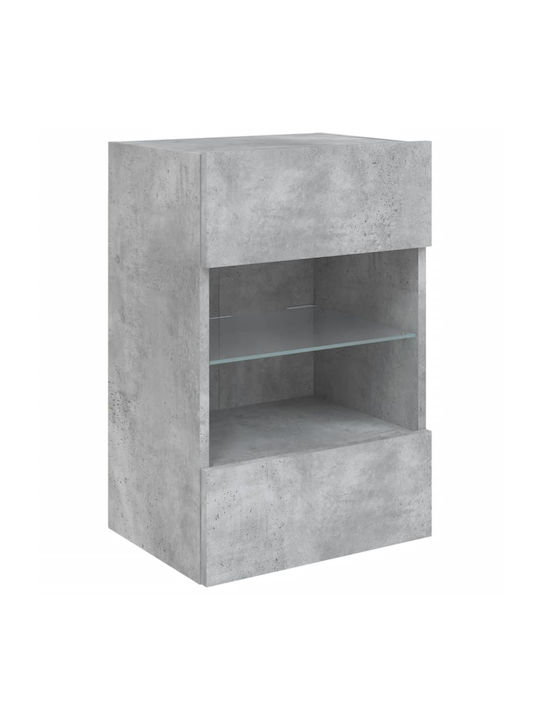 Shelf Wall with LED Grey 40x30x60.5cm