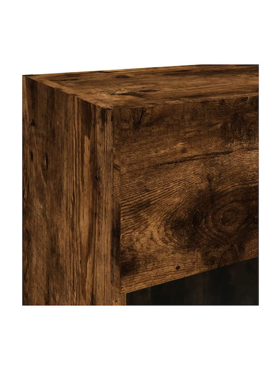 Cabinet Wall with LED Smoky Oak 40x30x60.5cm