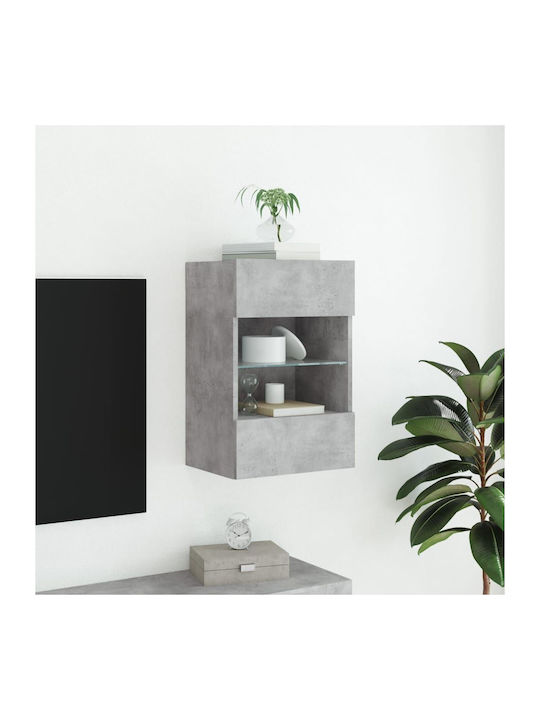 Shelf Wall with LED Grey 40x30x60.5cm