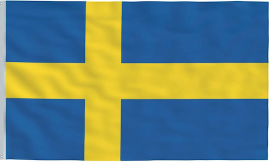 Flag of Sweden Polyester with a stake 6.23 m. from Aluminum