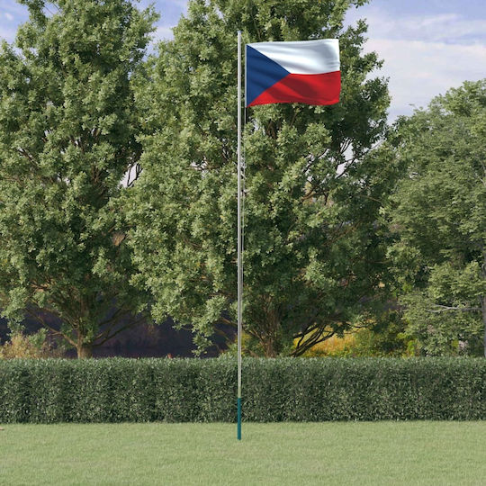 Flagge von Tschechien Polyester mit einem Einsatz 6,23 m. aus Aluminium