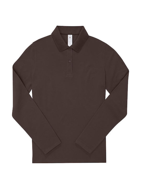 B&C Men's Long Sleeve Promotional Blouse Roasted Coffee