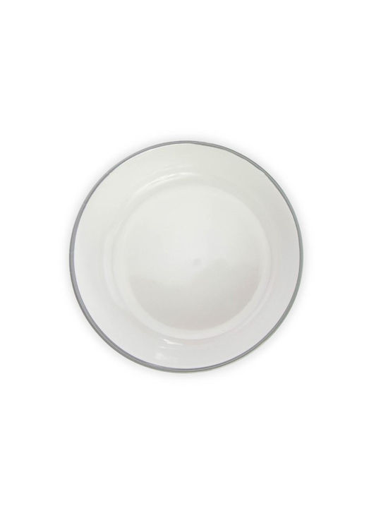 Viosarp Plate Soup made of Porcelain Gray with Diameter 22cm