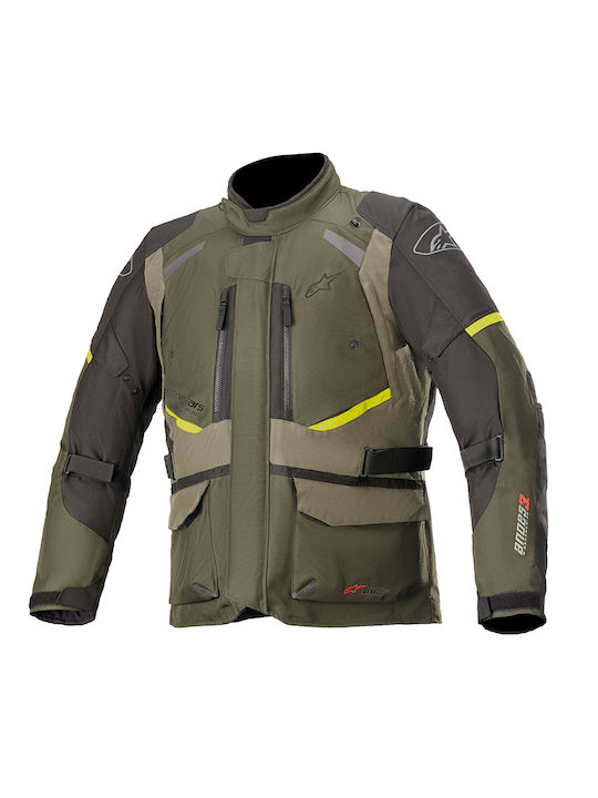 Alpinestars Winter Herren Motorradjacke Wasserdicht Grün