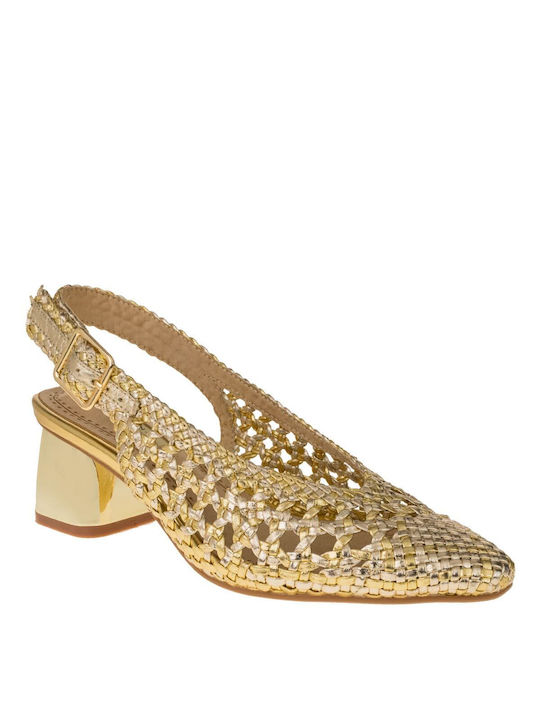 Corina Gold Medium Heels