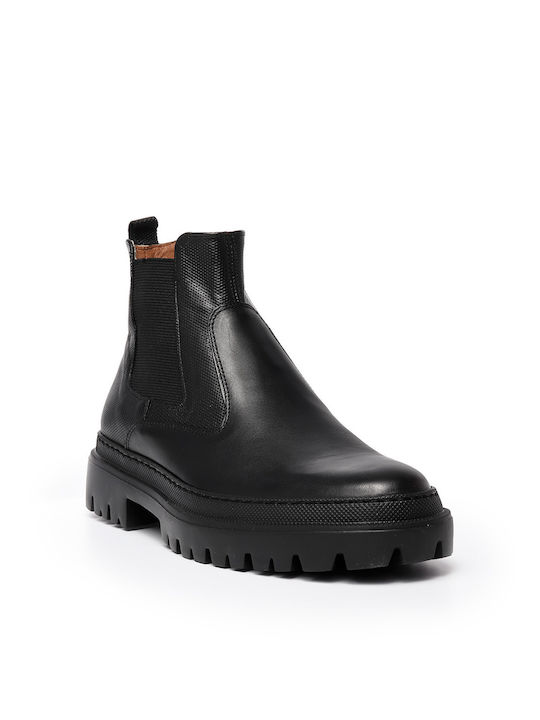 Antonio Shoes Leather Black Chelsea Boots