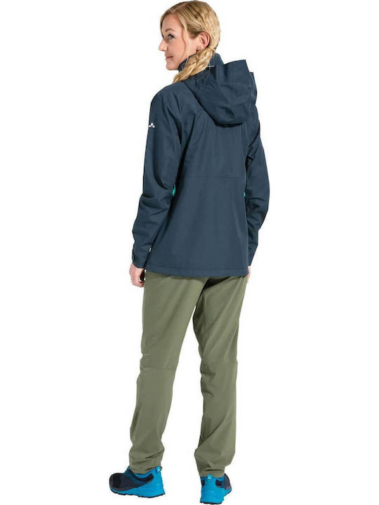Vaude 4227-303 Γυναικείο Μπουφάν Soft Shell για Σκι & Snowboard Μπλε