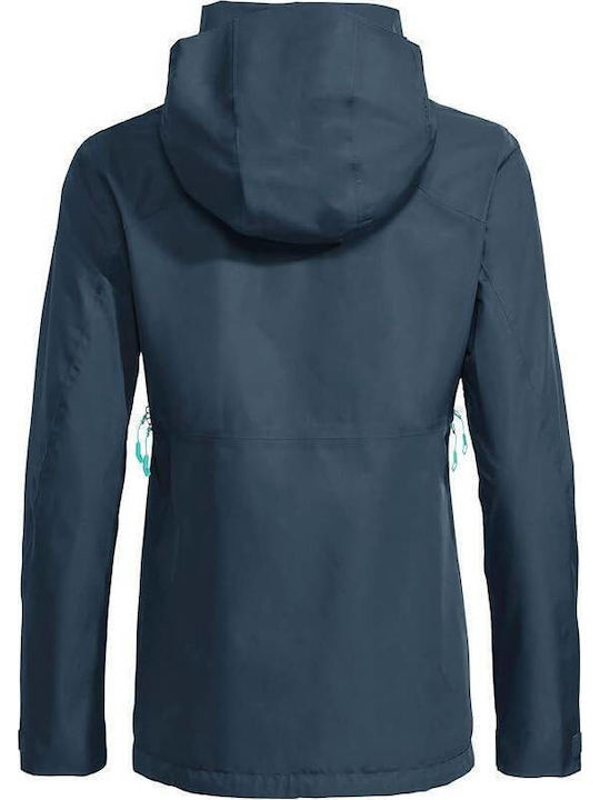 Vaude 4227-303 Γυναικείο Μπουφάν Soft Shell για Σκι & Snowboard Μπλε