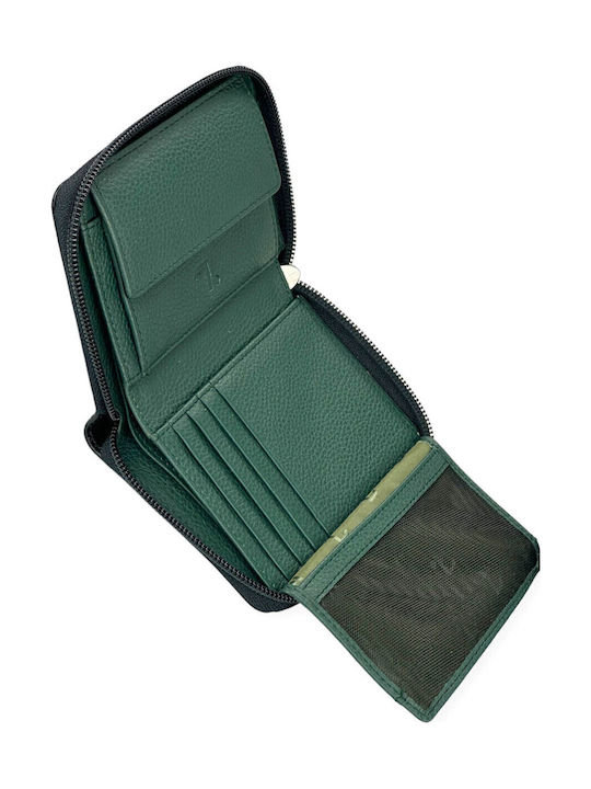 Neptune Leder Herrenbrieftasche mit RFID Schwarz / Grün