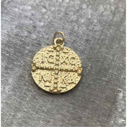 Riniotis Metal Christening Charm Gold 50pcs