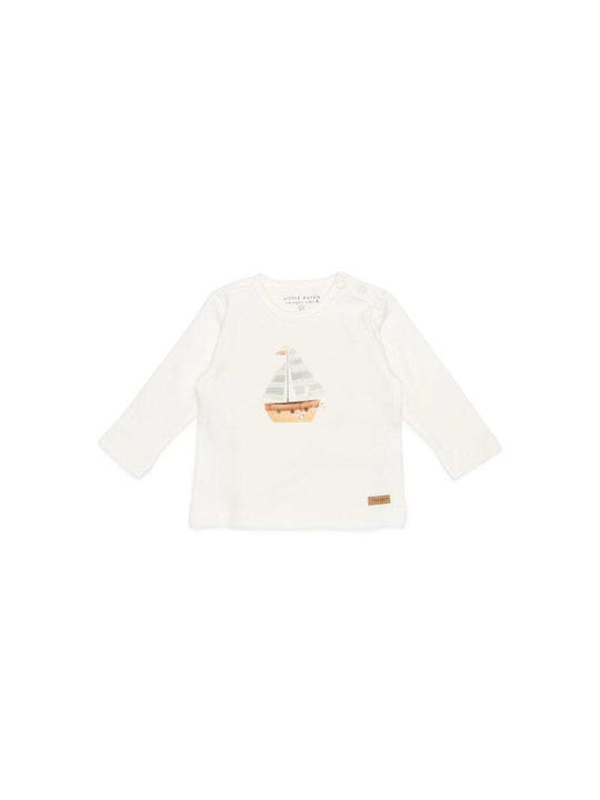 Little Dutch Kids Blouse Long Sleeve White Sailboat